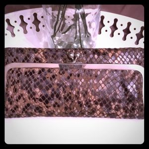 HOBO Genuine Snakeskin Leather Wallet